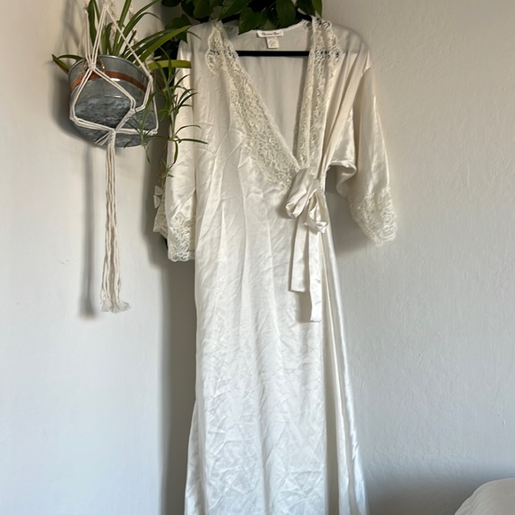 Dior Other - Rare Vintage Christian Dior white silky lace robe